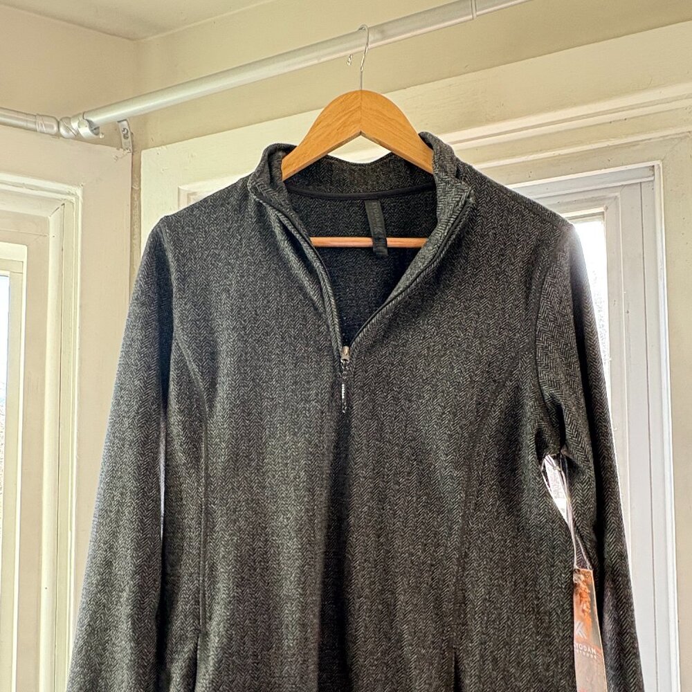 BNWT Kyodan Outdoor Fleece Sweater Pullover Mock Neck 3/4 Zip Long Sleeve XL